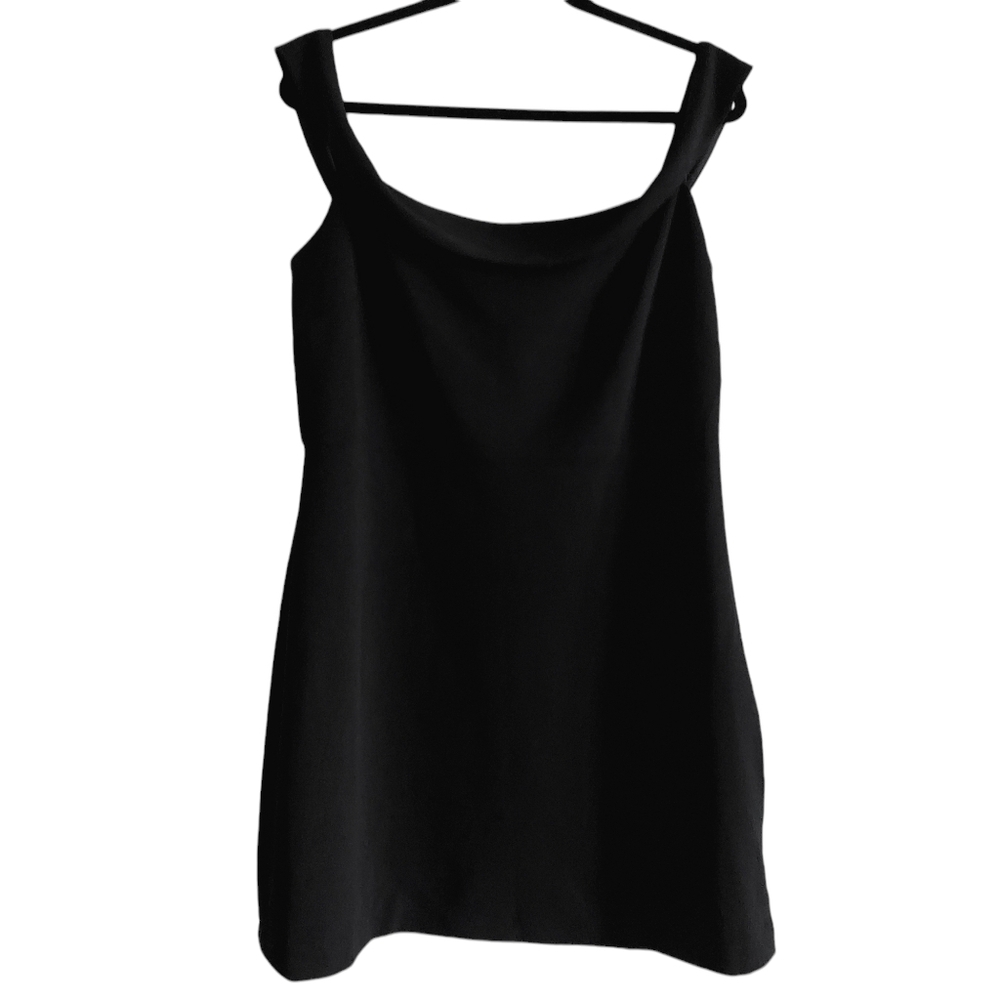 BHLDN Off-Shoulder Black Mini Dress Cocktail New Year’s Party Formal - Picture 4 of 12